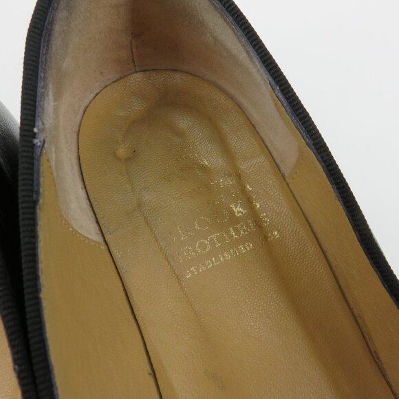 Brooks Brothers Women 8 M Solid Black Leather Loafers Slip On Shoes Flats Italy - Picture 11 of 16